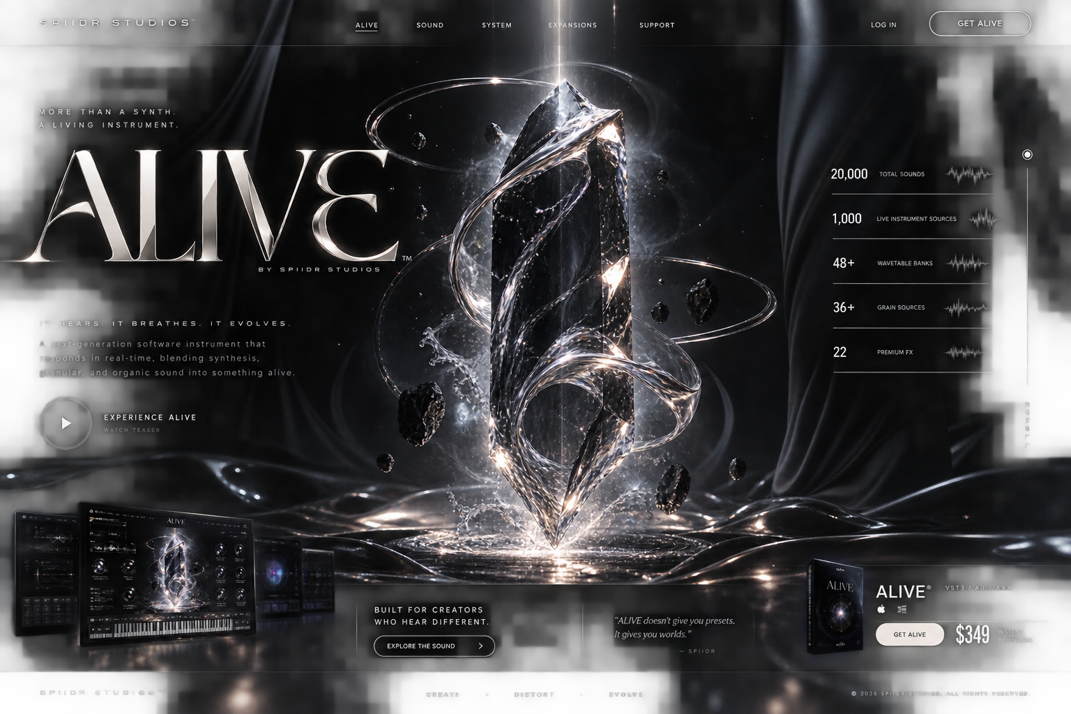 ALIVE cinematic monolith